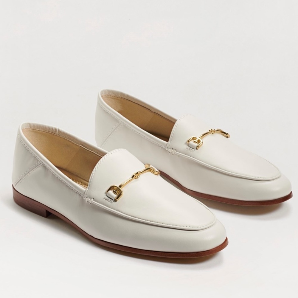 Sam Edelman Loraine Bit Loafer in White Leather | Size 9.5